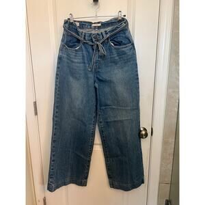 Levi's XL Straight Wide Leg Baggy Waist Tie Jeans 27X31 Medium wash Gorpcore